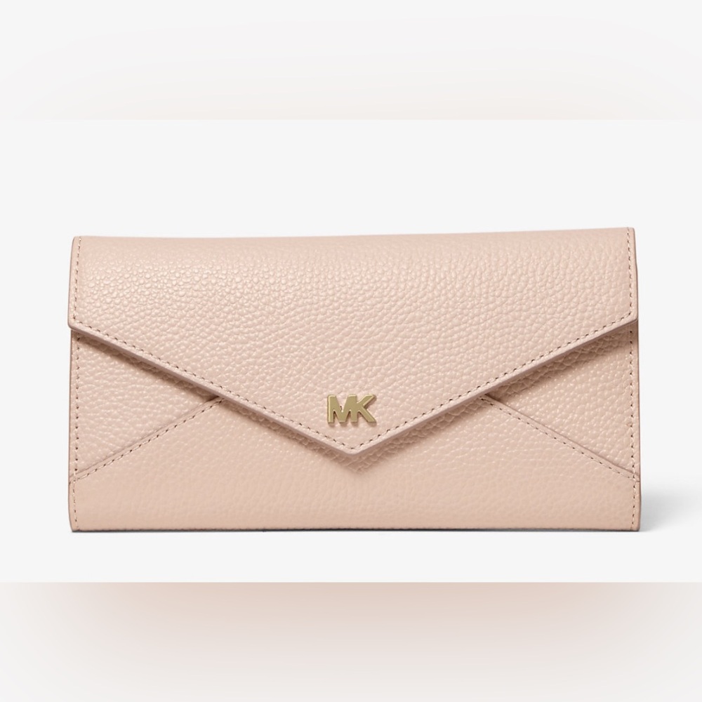 Michael Kors Two-Tone Pebbled Leather Envelope Wallet